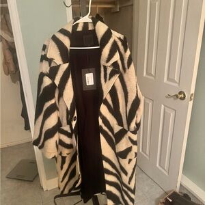 Zebra Print Women's Coat